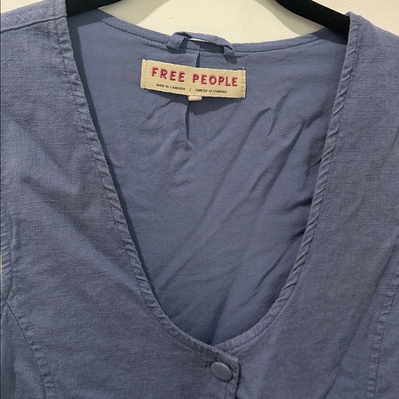 Free People Millie Linen Vest - Picture 4 of 4